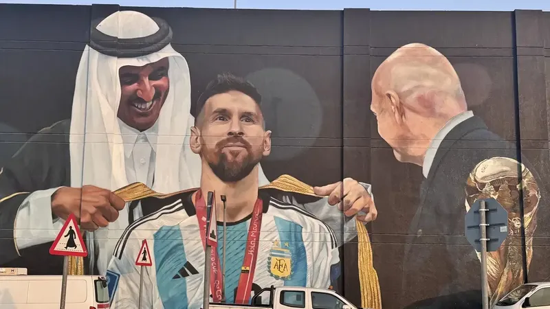 Katar’da Messi’nin Dünya Kupası Zaferi Dev Duvar Resmiyle Ölümsüzleşti